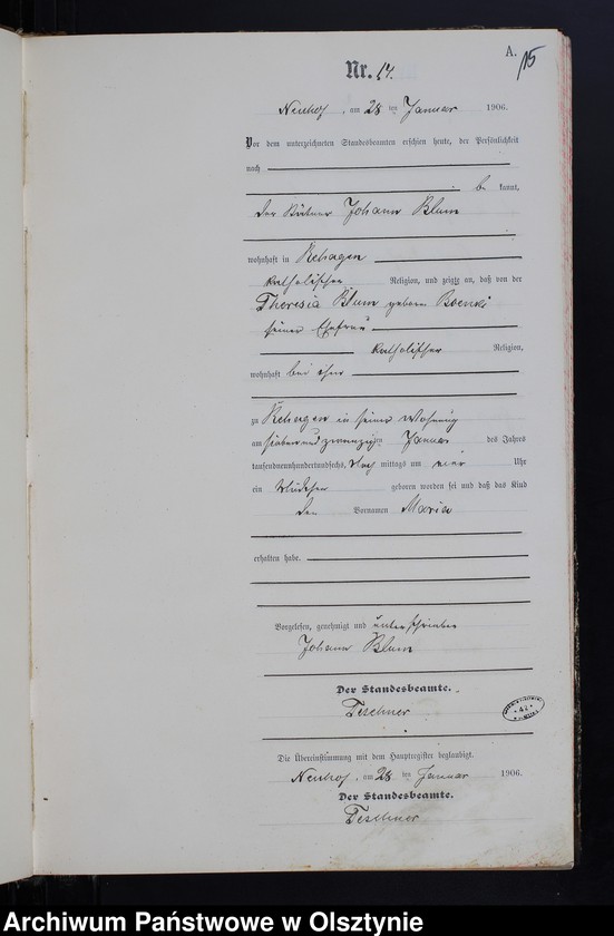 image.from.unit.number "Geburts -Neben-Register Nr.1-129"