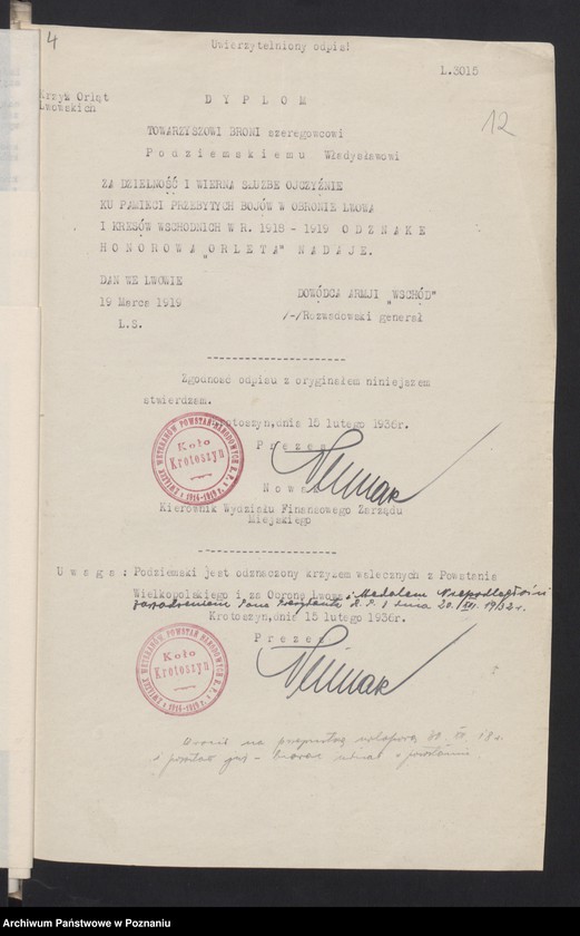 Obraz 18 z jednostki "Krotoszyn - akta delegata powiatowego."