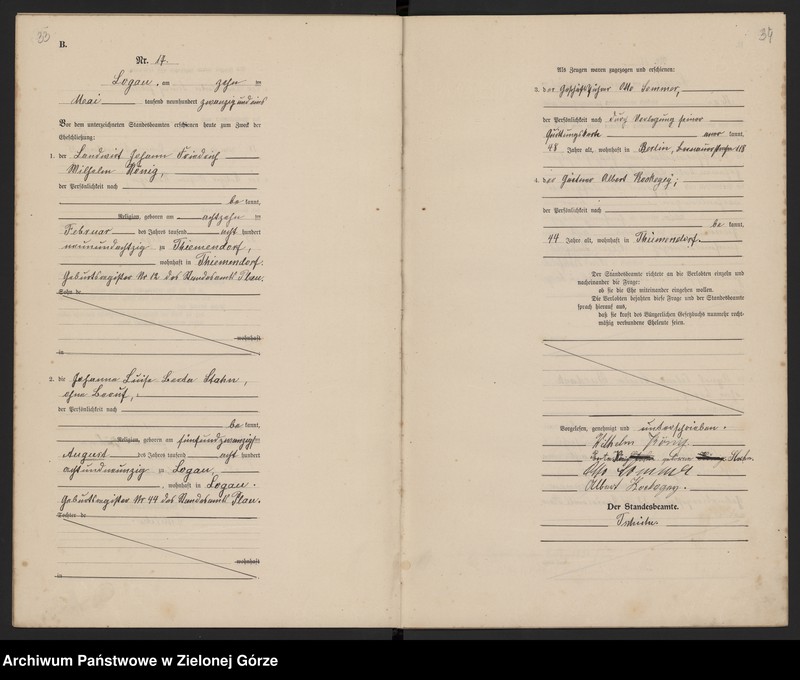 Obraz 19 z jednostki "[Księga małżeństw]"