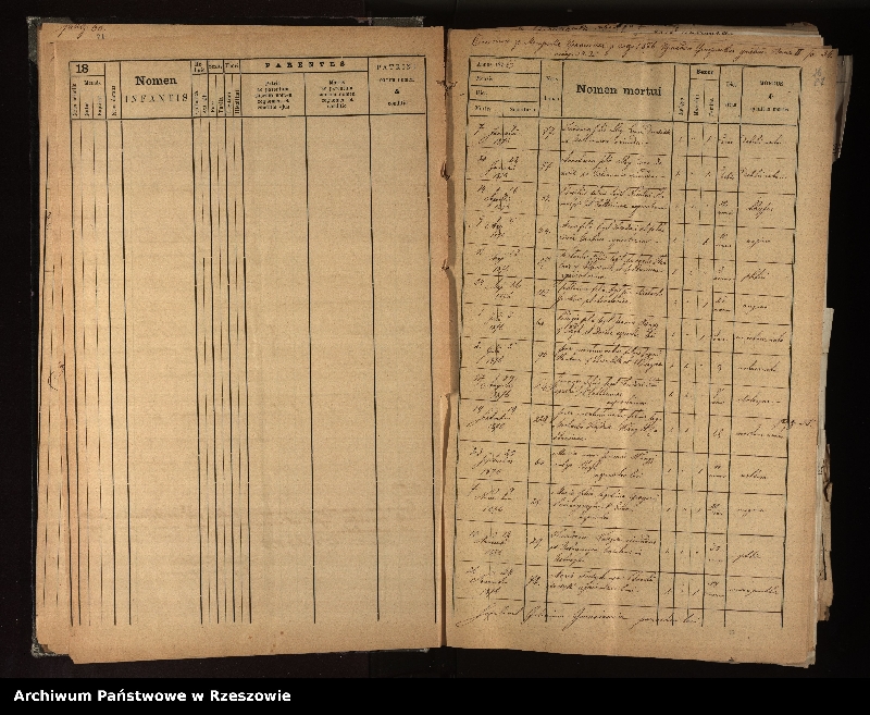 image.from.unit.number "Księga urodzeń, małżeństw i zgonów dla miejscowości Jasień, Ustrzyki Dolne, Strwiążyk"