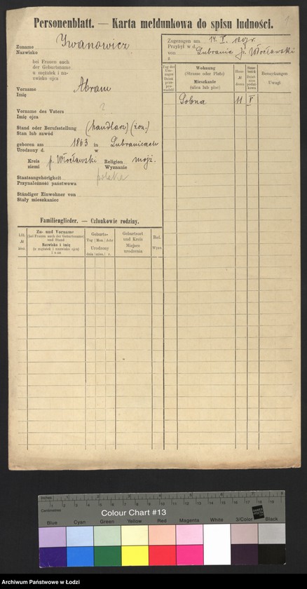 Obraz 3 z jednostki "[Spis ludności Łodzi] Iwanowicz - Izydorowicz"