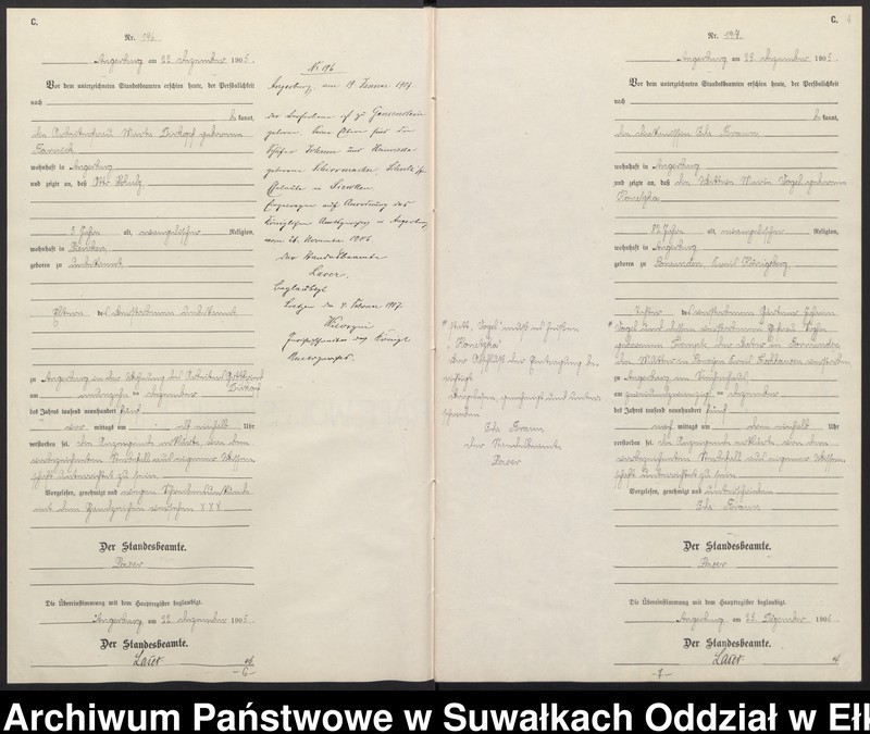 image.from.unit.number "Sterbe-Neben-Register des Preussischen Standes-Amtes Angerburg Kreis Angerburg Band II"