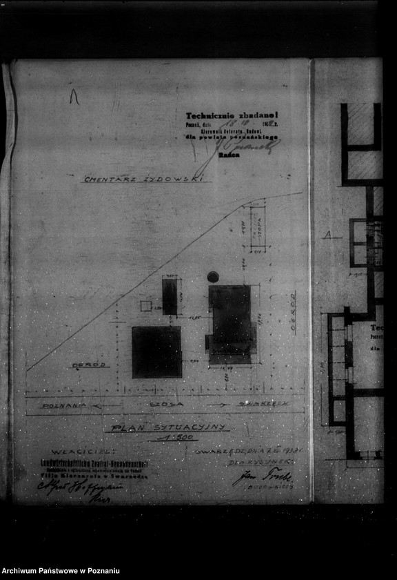Obraz 5 z jednostki "Rysunek przebudowy mleczarni w Swarzędzu na gruncie Landwirtschaftliche Zentralgennosenschaft"