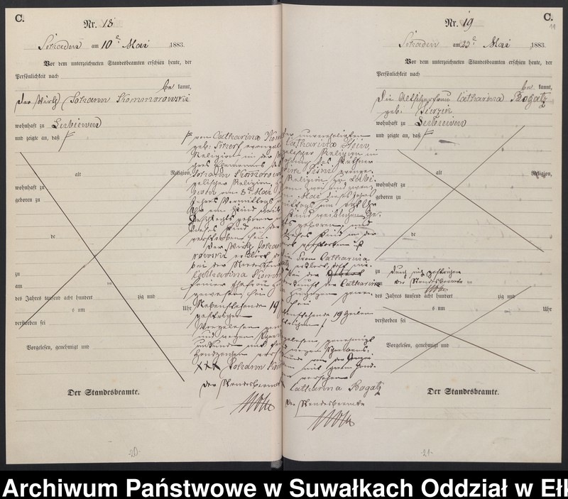image.from.unit.number "Sterbe-Haupt-Register des Königlich Preussischen Standes-Amtes Schaden Kreis Sensburg"