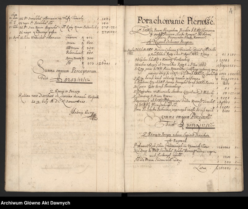 image.from.unit.number "Rejestr różnych dochodów i rozliczeń skarbu koronnego sporządzony przez pisarza A. Baiera."