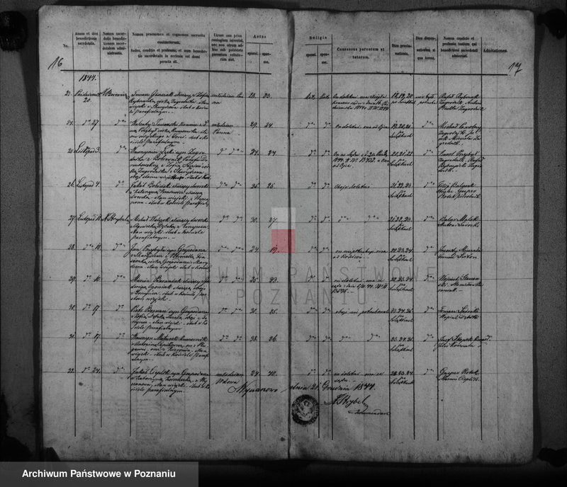 Obraz 13 z jednostki "Księga urodzonych, zaślubionych, zmarłych"