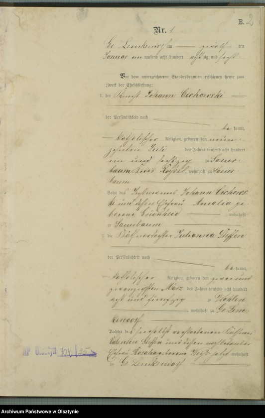 image.from.unit.number "Heiraths-Haupt-Register Nr 1 - 23"