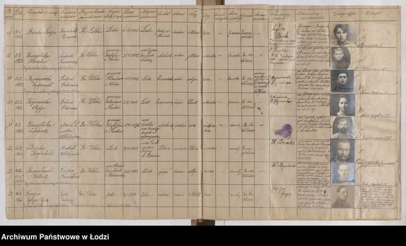 Obraz 10 z jednostki "Książka wydanych dowodów osobistych przez Komisariat VI P.P. m. Łodzi"