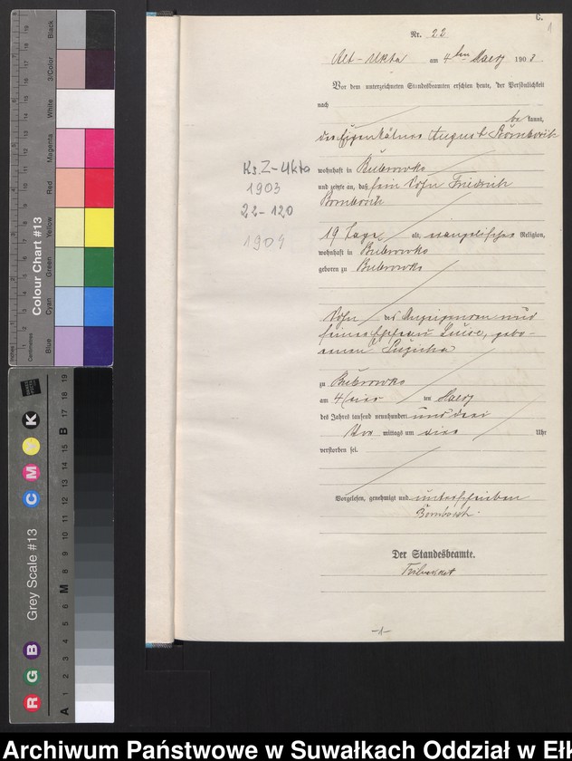 image.from.unit.number "[Sterbe-Haupt-Register des Königlichen Preussischen Standes-Amtes Ukta Kreis Sensburg]"