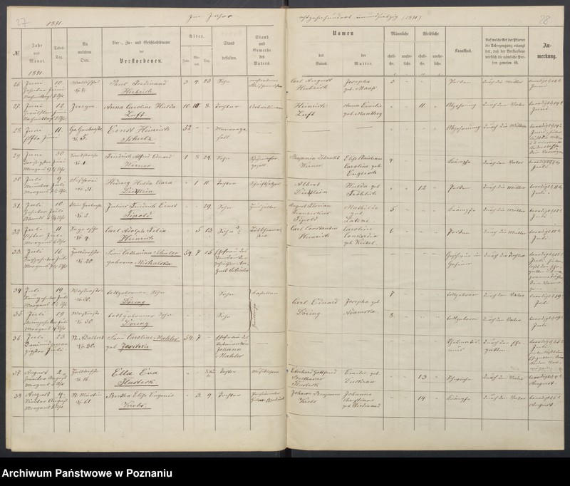 Obraz 17 z jednostki "[Akta urodzeń i chrztów, ślubów, zgonów]"