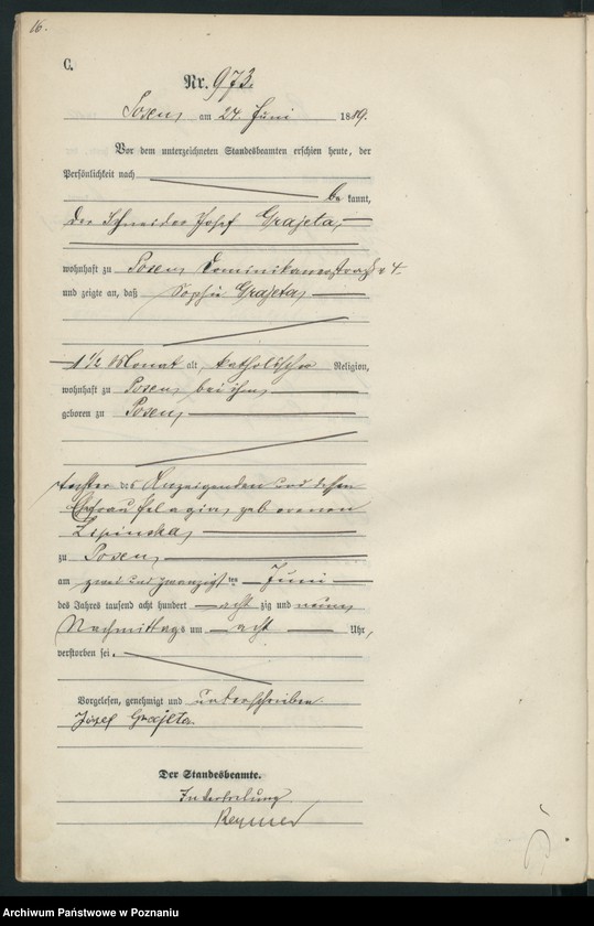 Obraz 19 z jednostki "Księga zgonów t. III"