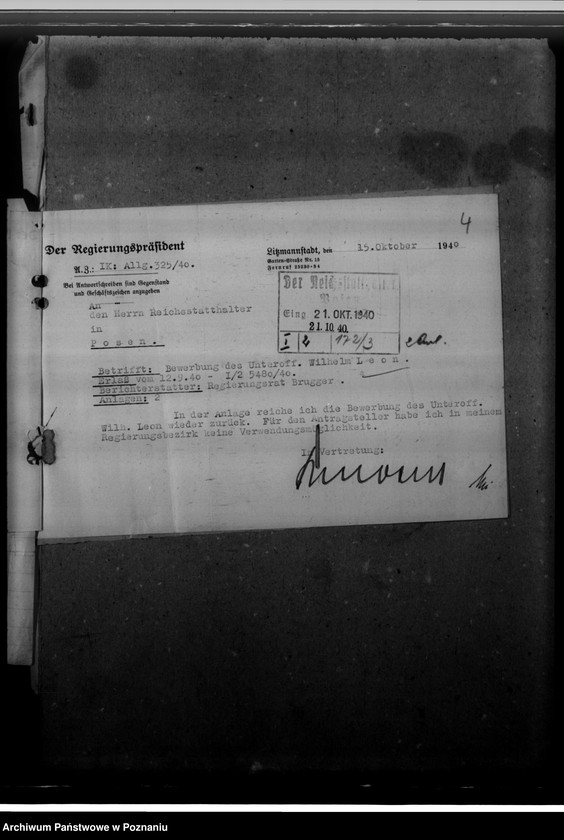 Obraz 8 z jednostki "Bewerbungen um Anstellung im Beamtendienst"