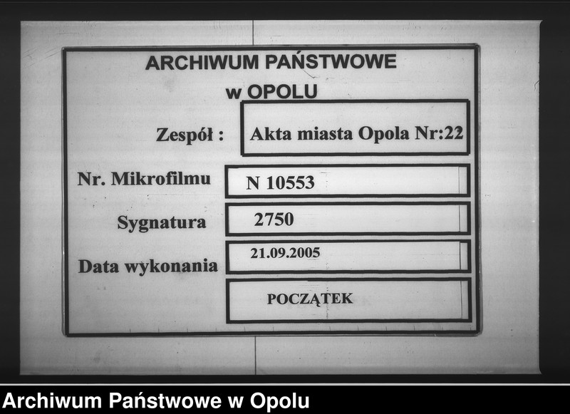 Obraz 1 z jednostki "Acta des Magistrats zu Oppeln betreffend die Legitimation unehelich erzeugter Kinder und Personen Vol. I"