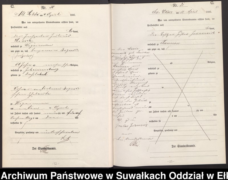 image.from.unit.number "Sterbe-Haupt-Register des Königlichen Preussischen Standes-Amtes Alt Ukta Kreis Sensburg"