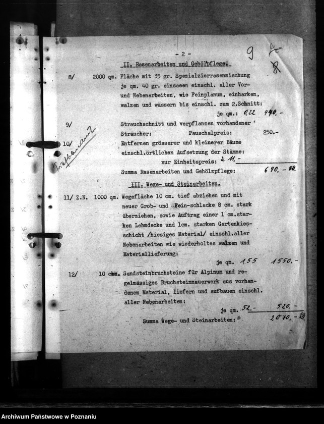 Obraz 13 z jednostki "Prace budowlane w ogrodzie urzędu namiestnika"