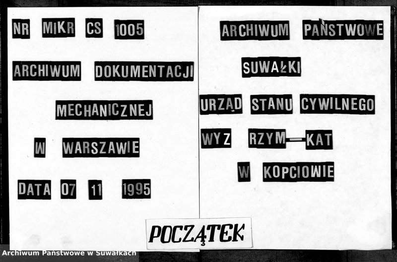 image.from.unit.number "Duplikat O rodivšichsja Brakosočetavšichsja i Umieršich Kopciovskago Rimsko-Katoličeskago prichoda Sejneskago Dekanata na 1909 god"