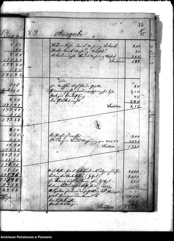 Obraz 19 z jednostki "Journal über Einnahme und Ausgaben der Böttchermeisterinnung in Posen ..."