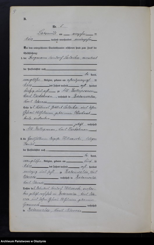 image.from.unit.number "Heirats-Neben-Register Nr 1 - 11 T. I"