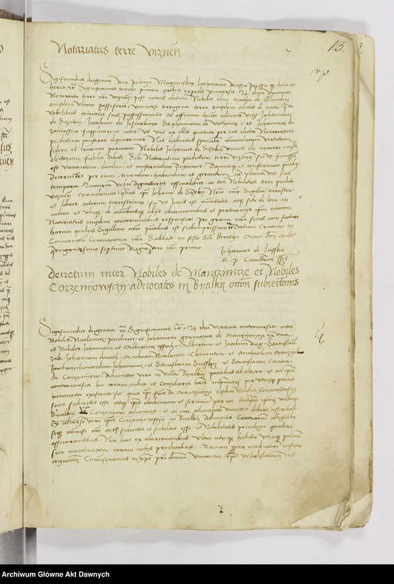 image.from.unit.number ""Regestrum cancellarie seu liber actorum per manus rev-di d-ni Johannis de Lasko - - cancellarii datorum - - "."