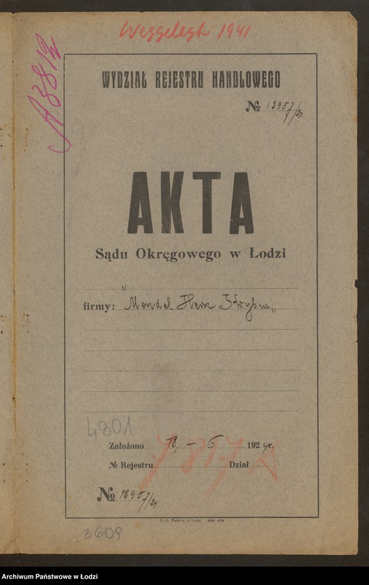 Obraz 2 z jednostki "Mendel Hersz Krybus- sprzedaż wyr. kolonialnych"