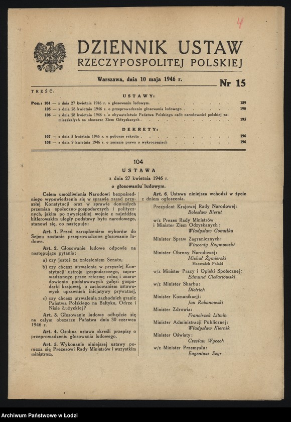 Obraz 6 z jednostki "Sprawy organizacyjne"