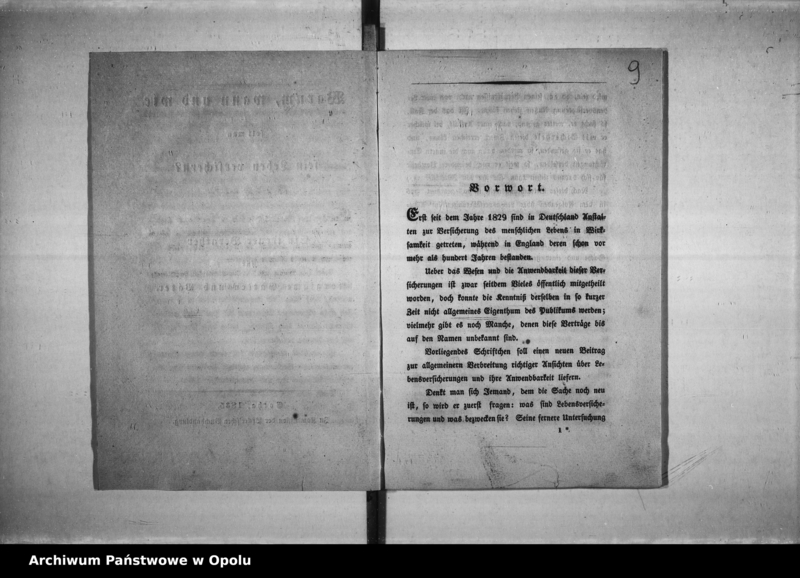 Obraz 11 z jednostki "Acta des Magistrats Oppeln betreffend Lebens - und Alters - Versorgungs - Versicherungen. De Anno 1850-1864"