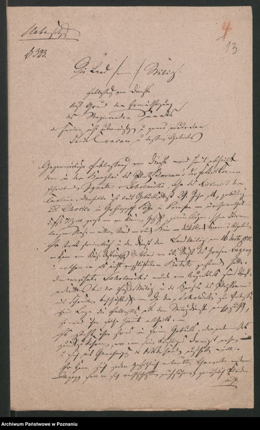 Obraz 19 z jednostki "A. betr. den Vinzent Sobierajski, Ignatz von Sokolnicki, gräfliche Familie Sokolnicki und Michael Graf Soltan"