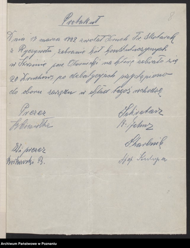 Obraz 12 z jednostki "Ryczywół, powiat Oborniki - akta koła."