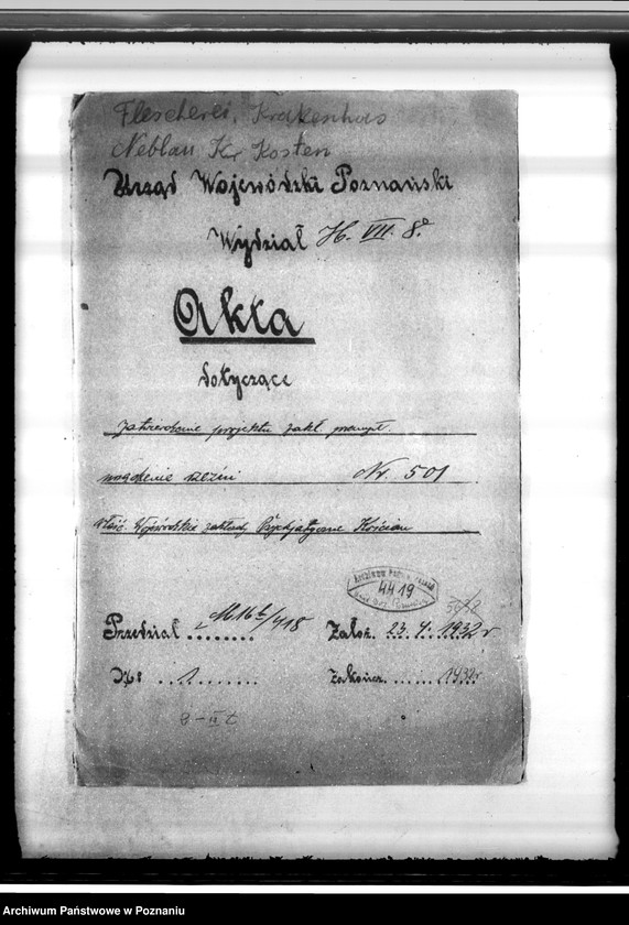 Obraz 4 z jednostki "Zatwierdzenie projektu zakładu przemysłowego / urządzenie rzeźni/ własność Wojewódzkie Zakłady Psychiatryczne w Kościanie"