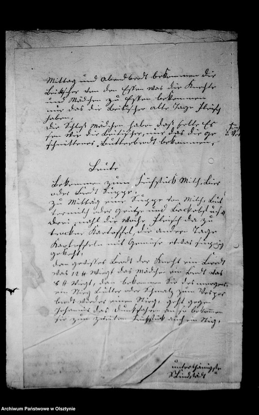 image.from.unit.number "/Instruktionen für das Schlosspersonal verfasst von Pauline u. von Anna, Gfinnen v. Lehndorff u. a./"