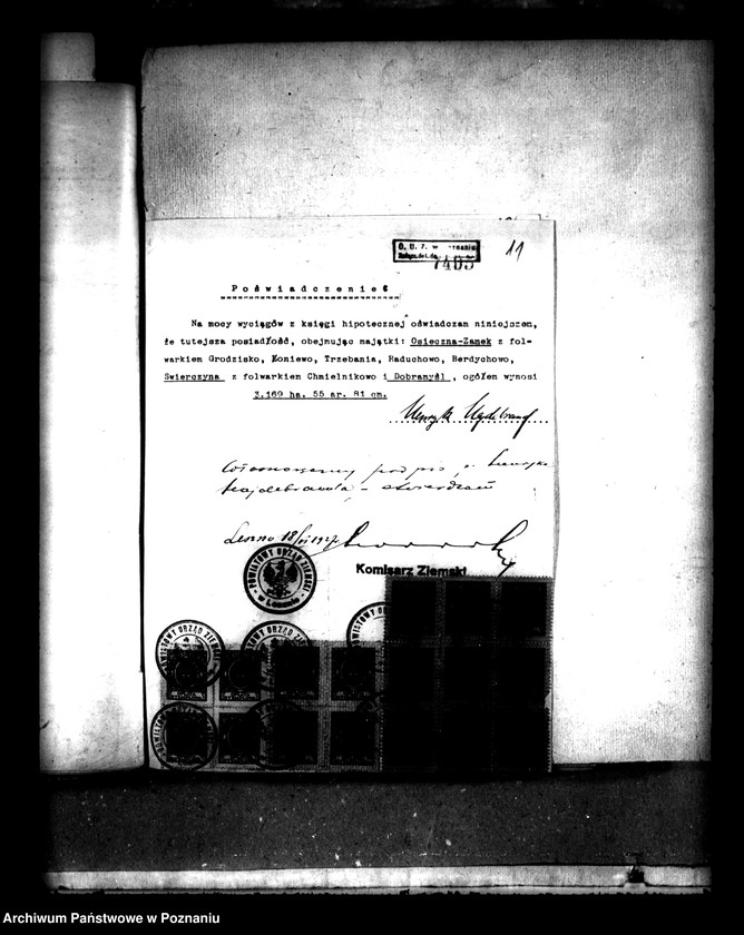 Obraz 15 z jednostki "Majątek Osieczna powiatu leszczyńskiego wyłączenie z art. 4/5 ustawy o reformie rolnej Henryk Heydebrand"