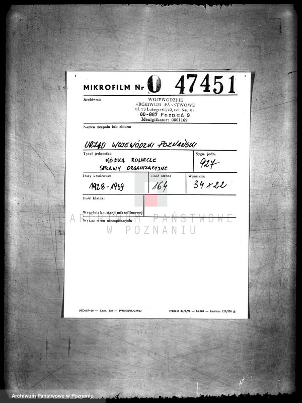 Obraz 2 z jednostki "/Kółko Rolnicze/ sprawy organizacyjne"