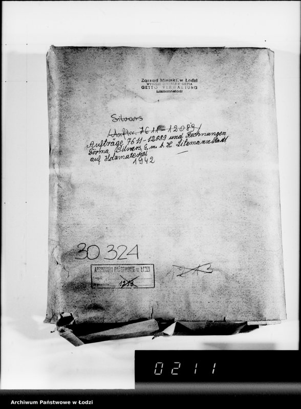 Obraz 4 z jednostki "Aufträge 7611-12089 und Rechnungen Firma Silvars G.m.b.H.Litzmannstadt auf Holzmaterial"