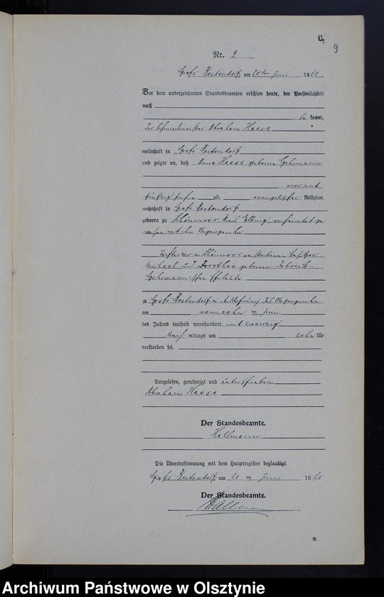 image.from.unit.number "Sterbe-Neben-Register Nr 1 - 17"