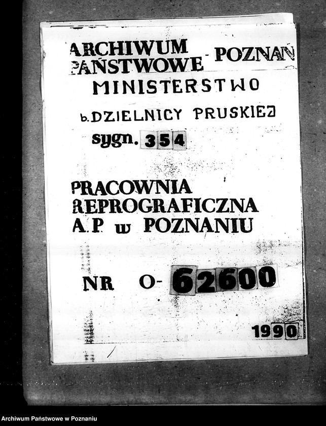 Obraz 1 z jednostki "Sprawy prawne dokumenty, wnioski i korespondencja z Departamentu Sprawiedliwości"