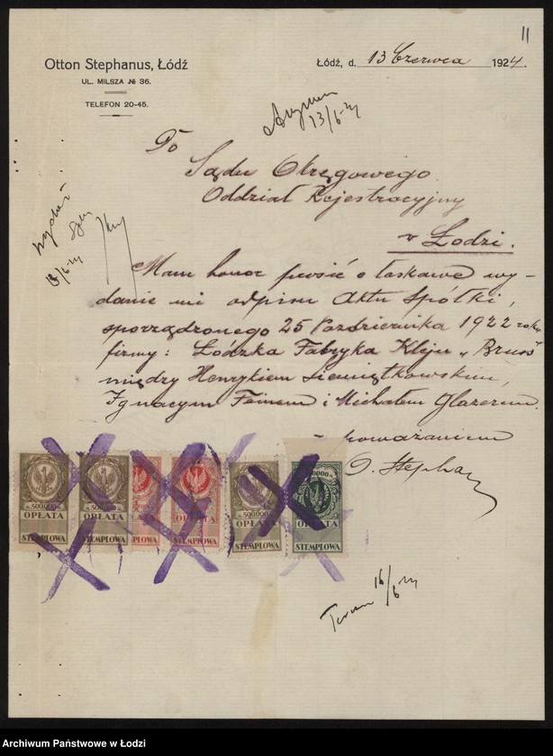 Obraz 13 z jednostki "Łódzka Fabryka Kleju – Brus, Henryk Siemiątkowski i S-ka"