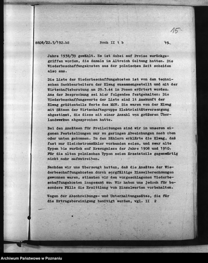 Obraz 19 z jednostki "Erläuterungen zu den Richtlinien für die Übertragung gemeindlicher Elektrizitätsversorgungsunternehmen auf die Elektrizitätswerke Wartheland A.G. - Posen"