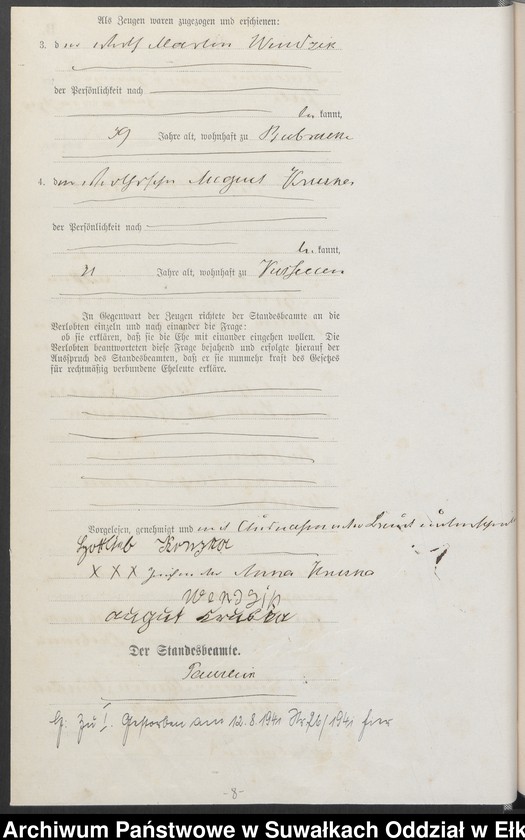 image.from.unit.number "Heiraths-Haupt-Register des Königlich Preussischen Standes-Amtes Forstrevier Nicolaiken Kreis Sensburg für das Jahr 1882[do 1884]"