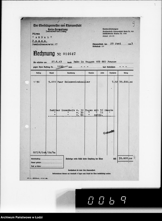 Obraz 13 z jednostki "63 III Produktionsaufgabe Gemeinschaft. Schuhe, Arbeitsauftrag 1190, Auslieferung"