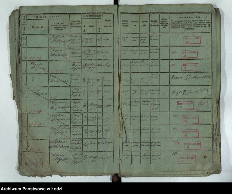 Obraz 12 z jednostki "Księga ludności stałej Łódź - cyrkuł III i IV nr 1071-1137"