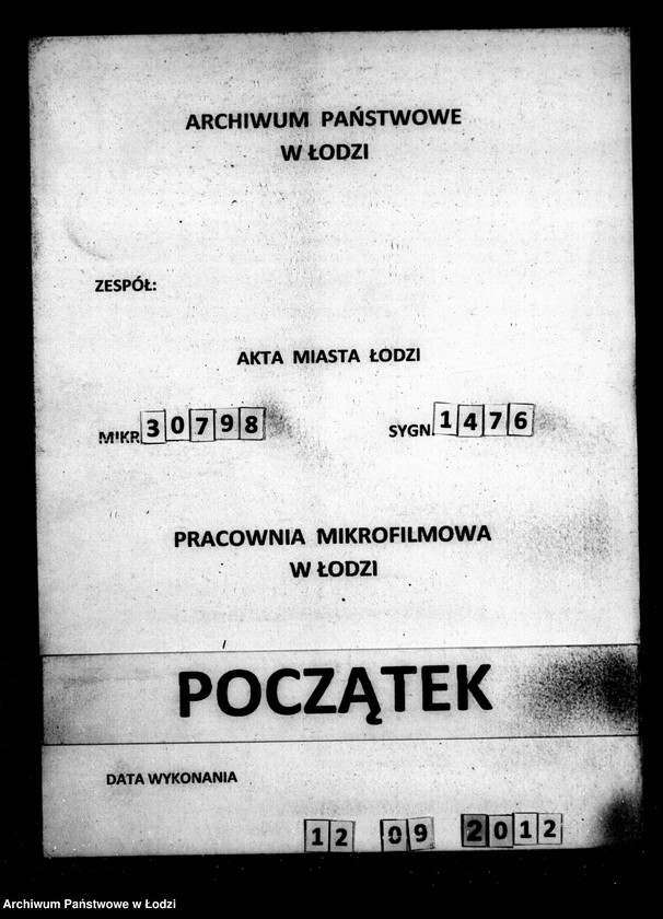 Obraz 1 z jednostki "Dziennik przychodu i wydatku wszelkich funduszów kasy ekonomicznej m. Łodzi na r. 1859"