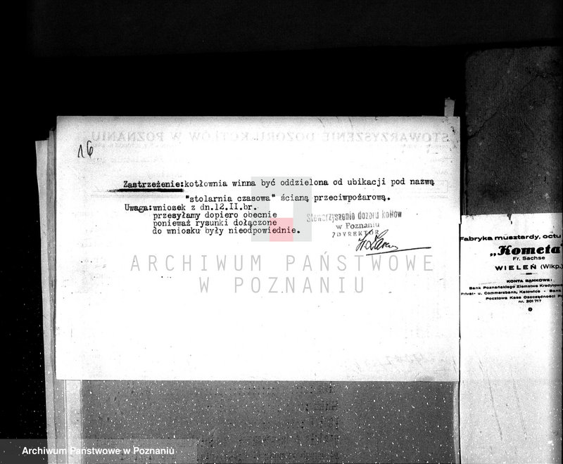 Obraz 20 z jednostki "Tartak E. Witta w Wieleniu pow. czarnkowski kocioł nr woj. 633"