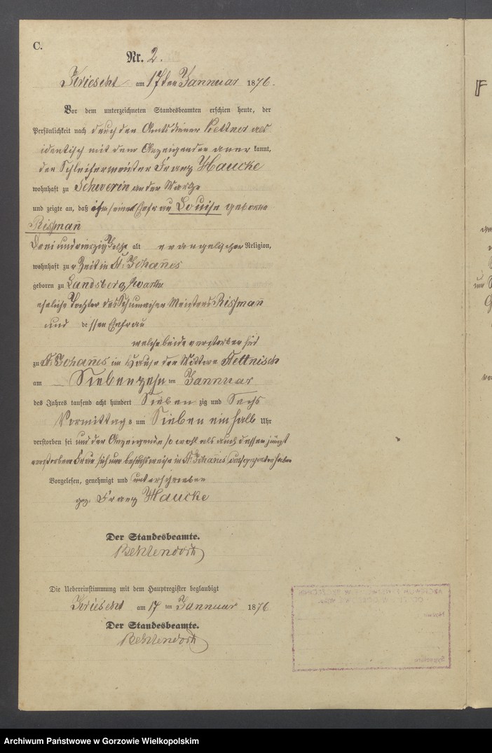 Obraz 4 z jednostki "Sterbe Register"