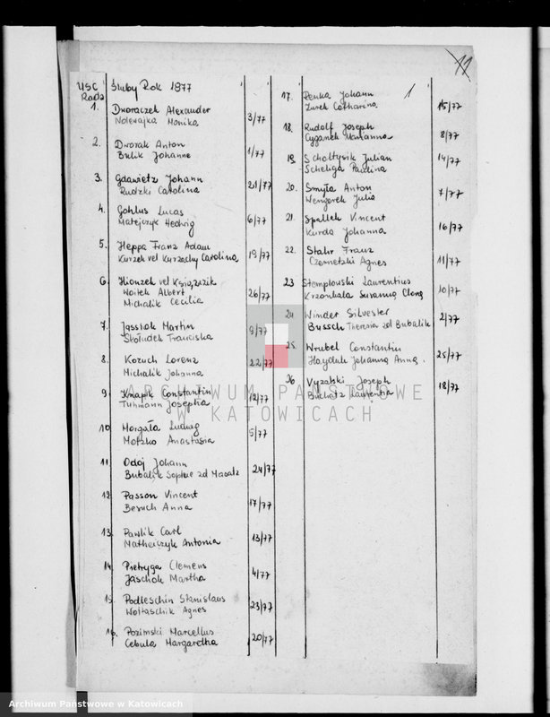 image.from.unit.number "Księga małżeństw za rok 1877 [nr 1-26]"