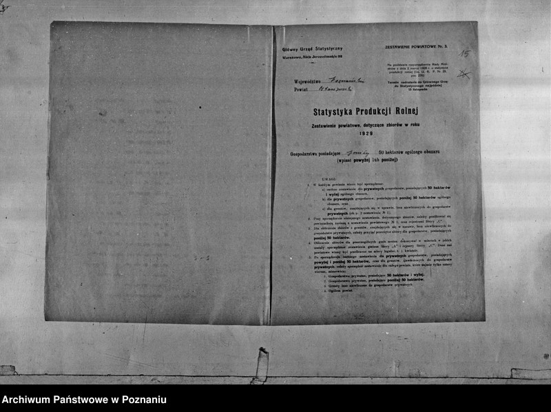 Obraz 17 z jednostki "/Statystyka produkcji rolnej - zestawienie powiatowe - Ostrów/"
