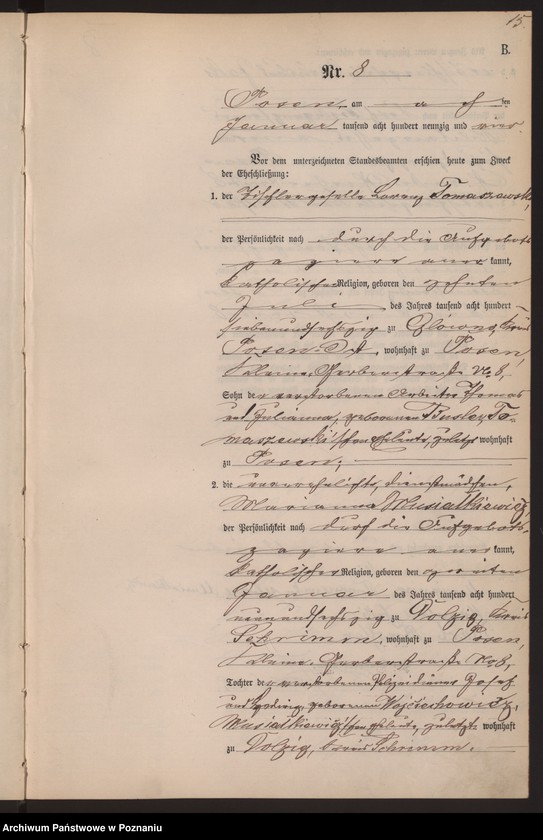 Obraz 18 z jednostki "Księga małżeństw t. I"