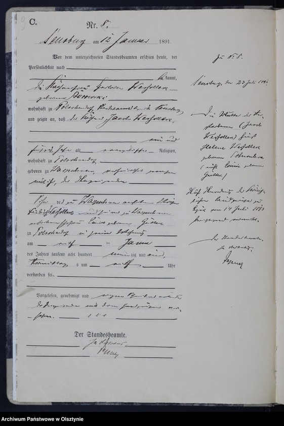 image.from.unit.number "Sterbe-Haupt-Register Nr 1 - 167"