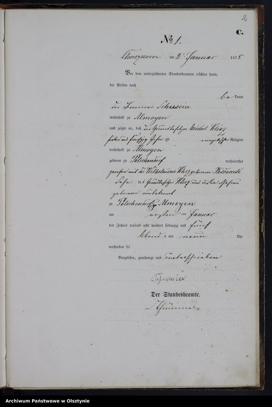 image.from.unit.number "Haupt-Sterbe-Register Nr 1 - 53"