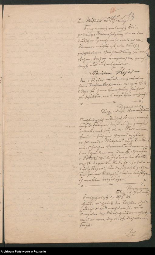 Obraz 17 z jednostki "A. betr. Stanislaus Rejer, Amtmann"