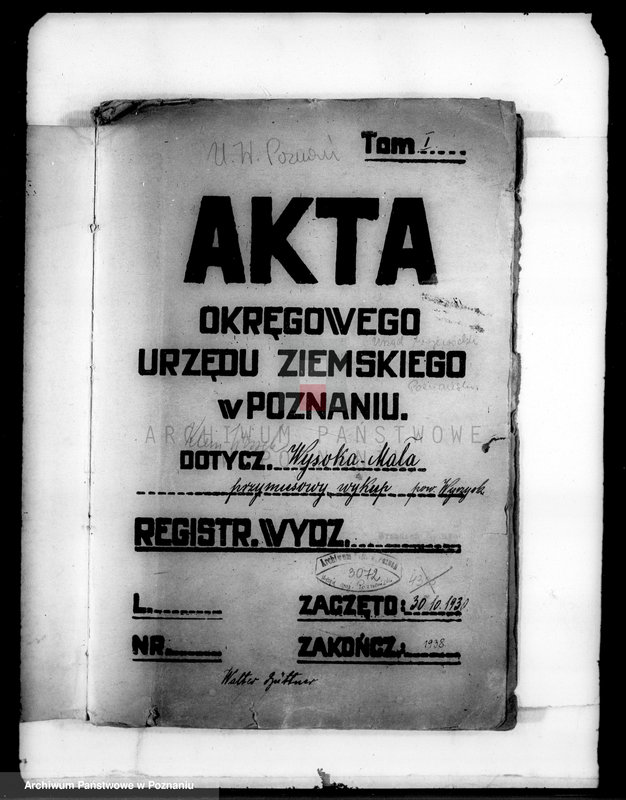 Obraz 4 z jednostki "Majątek Wysoka Mała powiatu wyrzyskiego przymusowy wykup Welter Buttner"